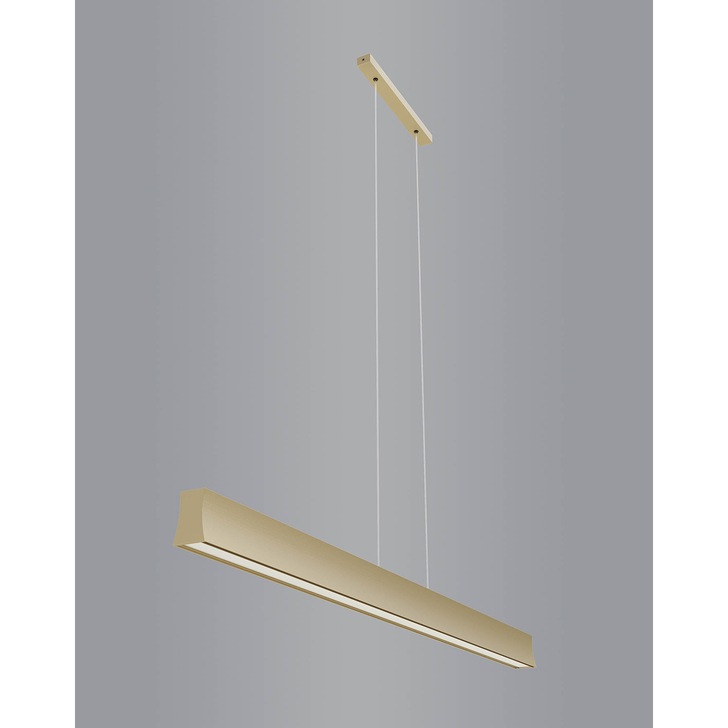 Mantra Hanok Slim LED Linear Bar Pendant Sand Brown - 3000K