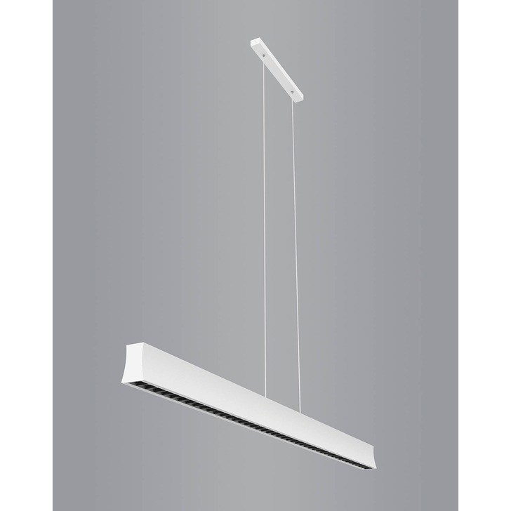 Mantra Hanok Slim LED Linear Bar Pendant White - 3000K