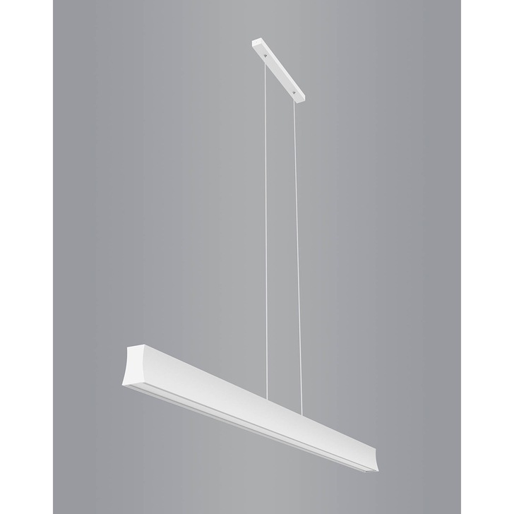 Mantra Hanok Slim LED Linear Bar Pendant White - 4000K