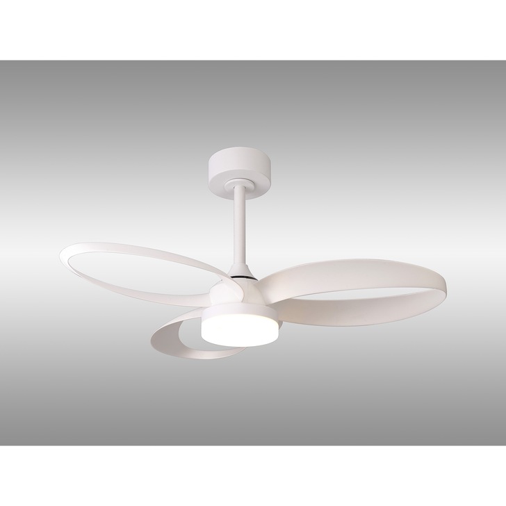 Mantra Infinity Semi-Flush White Led Ceiling Fan Light Complete With Remote Control - 2700-5000K