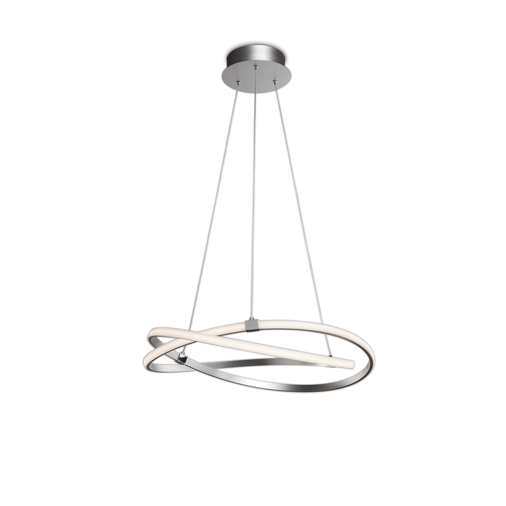 Mantra Infinity Silver Large Dimmable Led Ring Pendant Light - 3000K