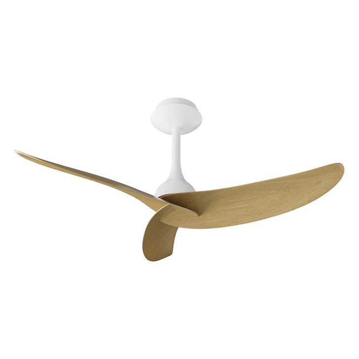 Mantra Ipanema 3 Blade Wood And Black Semi-Flush Led Ceiling Fan With Remote