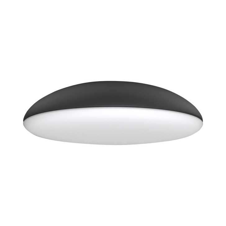 Mantra Kazz Large Black Flush 6 Light Ceiling Light Complete With White Diffuser