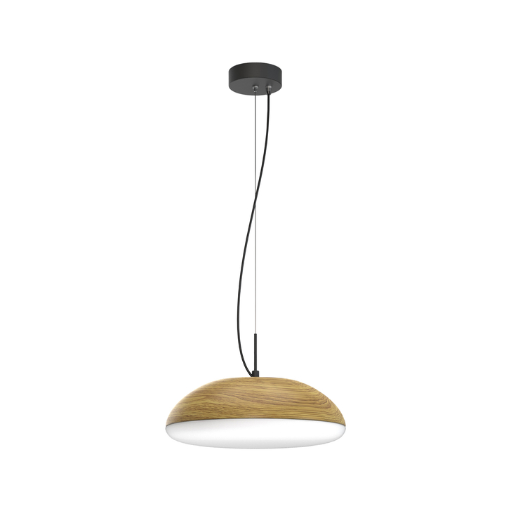 Mantra Kazz Wood Effect 4 Light Pendant Complete With White Diffuser