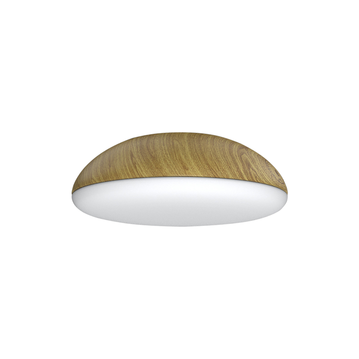 Mantra Kazz Wood Effect Flush 4 Light Ceiling Light Complete With White Diffuser