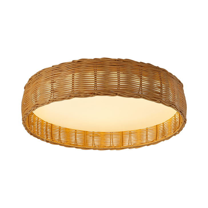 Mantra Kilimanjaro 50W Rattan Flush Led Ceiling Light - CCT Switchable - 2700/4000/5000K