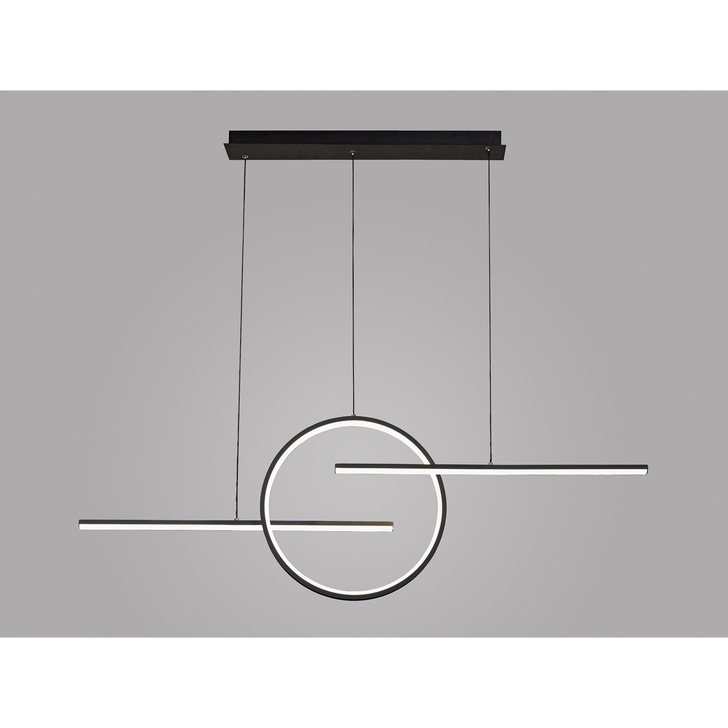 Mantra Kitesurf LED Linear Bar Pendant Black - 3000K