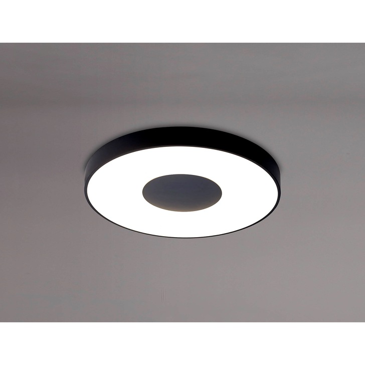 Mantra Large Coin 80W LED Round Ceiling Light Black