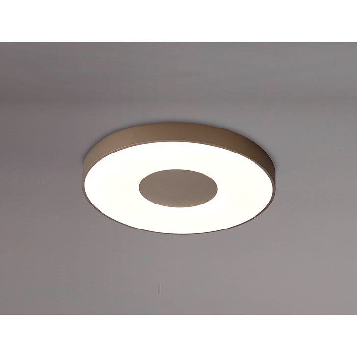 Mantra Large Coin 80W LED Round Ceiling Light Sand Brown