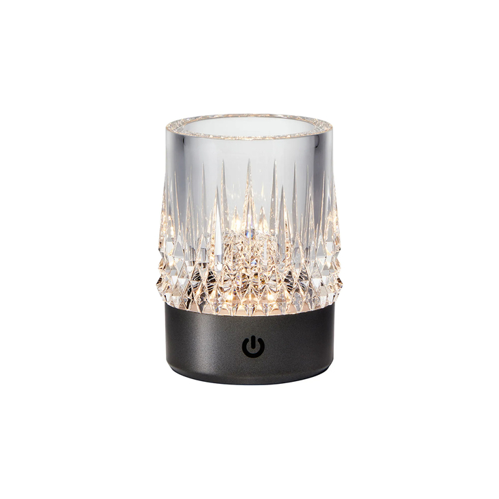 Mantra Lax Black Nickel Rechargeable Battery Operated Led Table Lamp - IP44 - 3000K - 3 Stage Dimmable