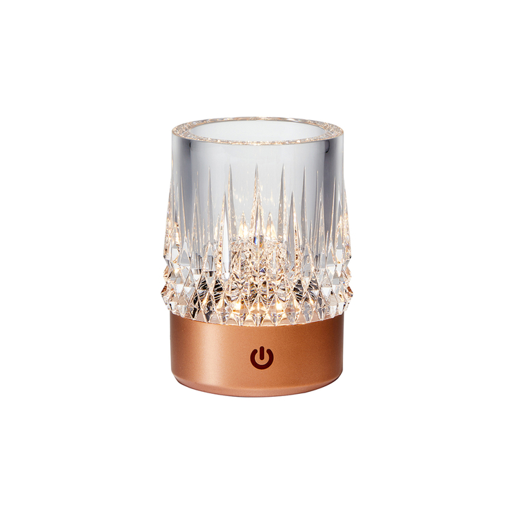 Mantra Lax Rose Gold Rechargeable Battery Operated Led Table Lamp - IP44 - 3000K - 3 Stage Dimmable