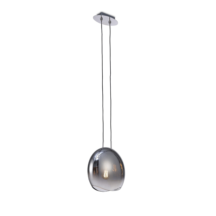 Mantra Lens 25cm Smoked Ombre Glass Pendant - Clearance