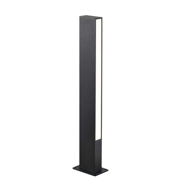 Mantra Lotus Slim Black IP65 Modern Led Bollard Light - 3000K