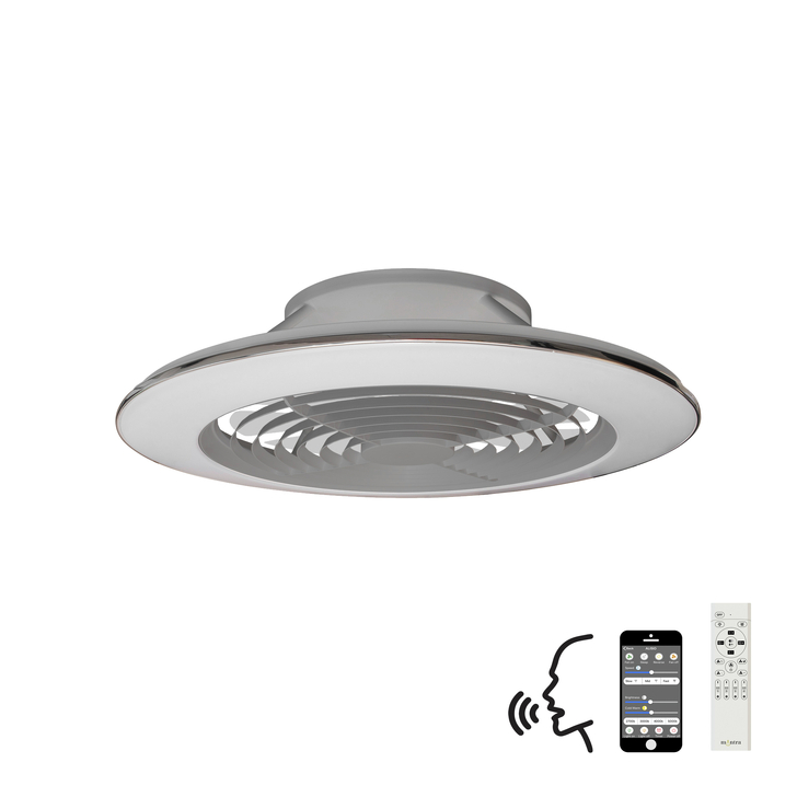 Mantra M7491 Alisio XL Silver Ceiling Fan Light C/W Remote Control