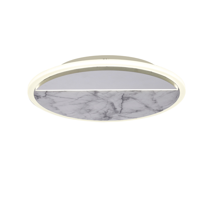 Mantra Marmol White Marble LED Flush Ceiling Light, 3000K - Clearance