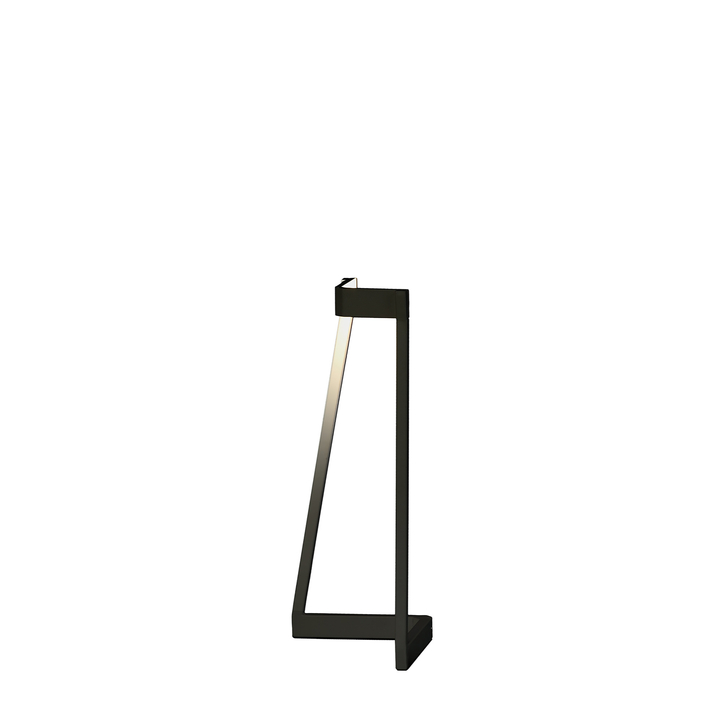 Mantra Minimal Sleek Black Corner Led Table Lamp Complete With Inline Switch - 3000K