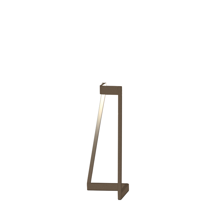 Mantra Minimal Sleek Brown Corner Led Table Lamp Complete With Inline Switch - 3000K