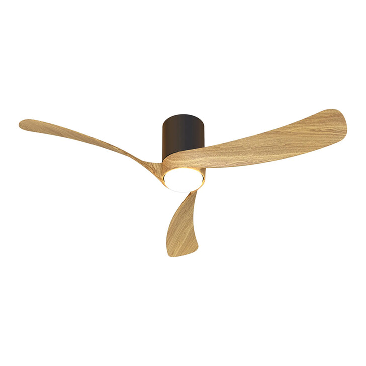 Mantra Nemo II M Black And Wood Led Ceiling Fan Light Complete With Remote - 3000-5000K