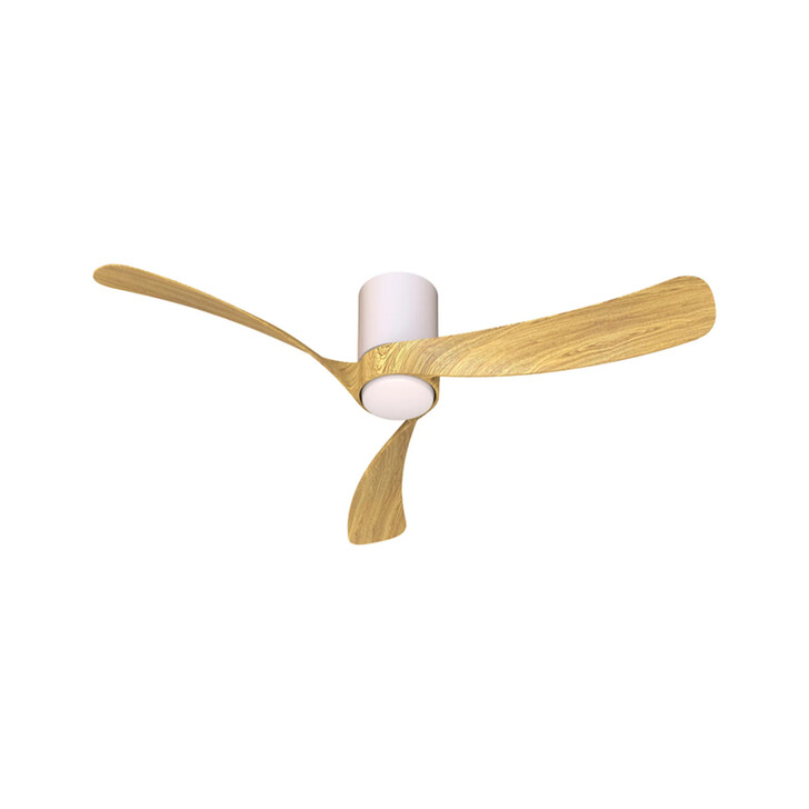 Mantra Nemo M Wood And White Led Ceiling Fan Light Complete With Remote - 3000-5000K