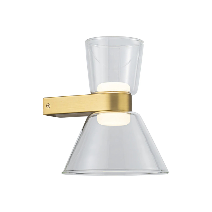 Mantra New York Gold/Glass Led 1 Light Wall Light - 3000K