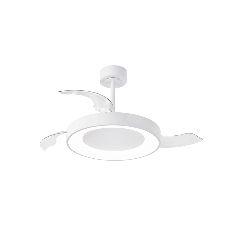Mantra Niseko Fan M 49cm 50W LED Dimmable Ceiling Light With Built-In 30W DC Fan: 2700-5000K Remote Control: 5500lm: White