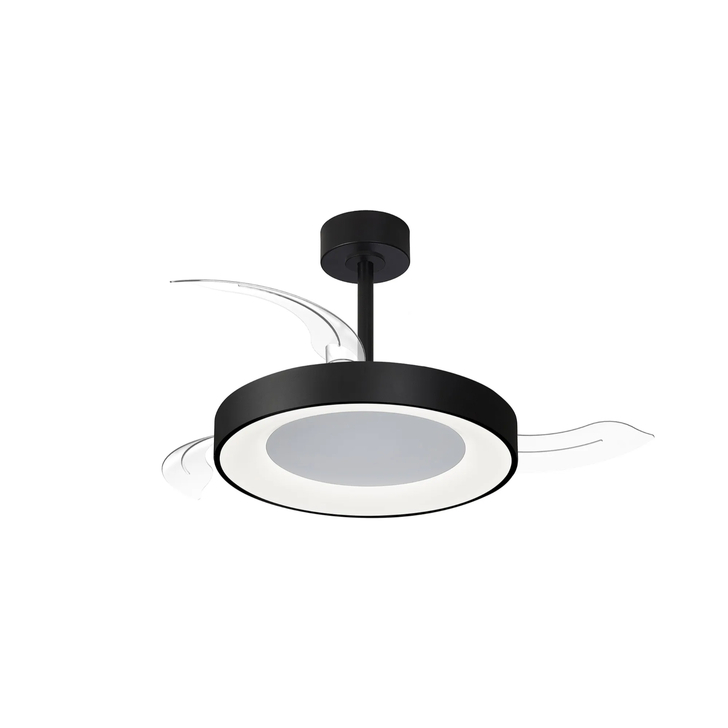 Mantra Niseko Fan S 40cm 45W LED Dimmable Ceiling Light With Built-In 25W DC Fan: 2700-5000K Remote Control: 5000lm: Black