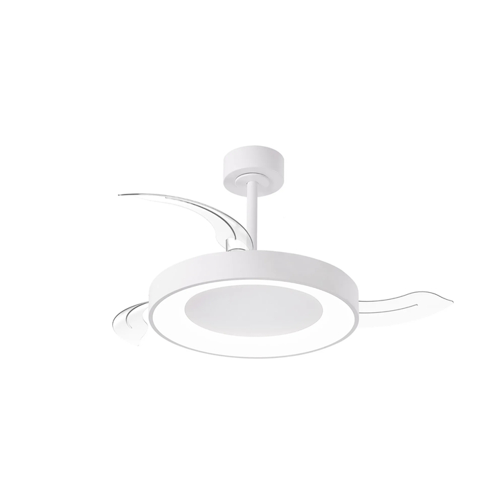 Mantra Niseko Fan S 40cm 45W LED Dimmable Ceiling Light With Built-In 25W DC Fan: 2700-5000K Remote Control: 5000lm: White