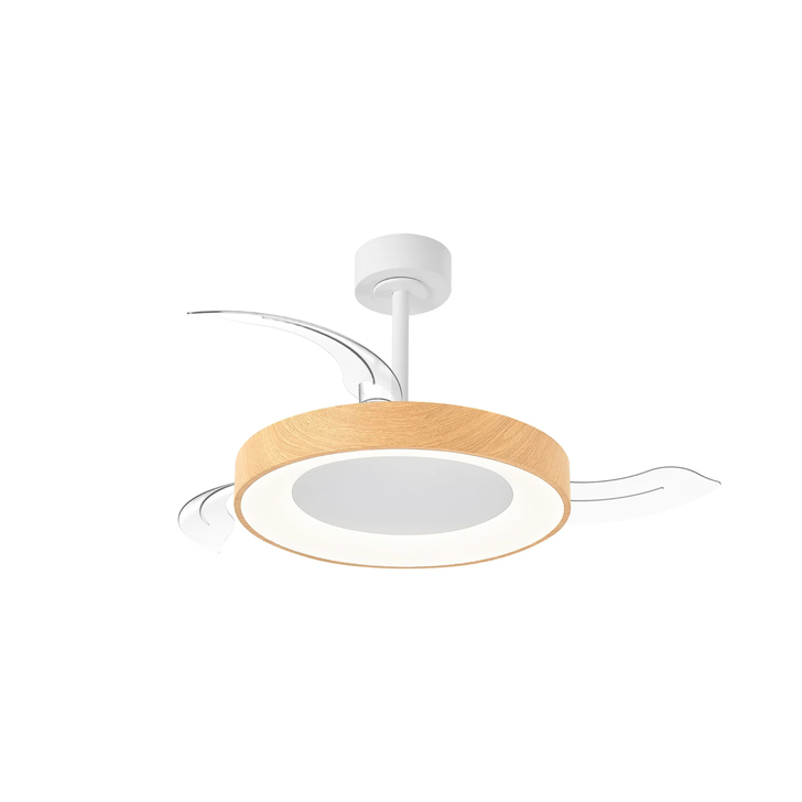 Mantra Niseko Fan S 40cm 45W LED Dimmable Ceiling Light With Built-In 25W DC Fan: 2700-5000K Remote Control: 5000lm: Wood