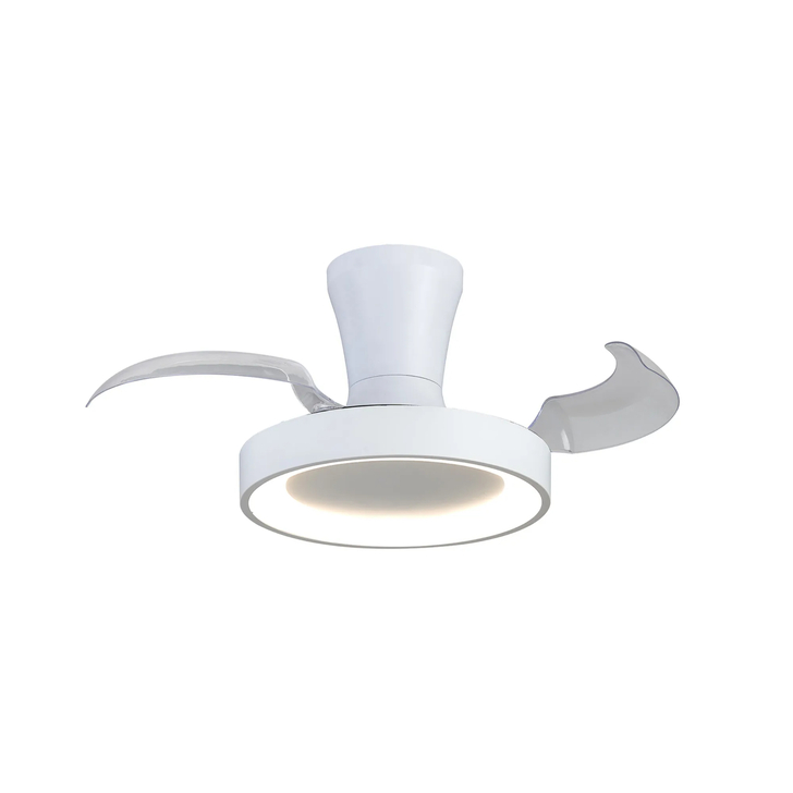 Mantra Niseko Fan XS 33cm 25W LED Dimmable Ceiling Light With Built-In 25W DC Fan: 2700-5000K Remote Control: 2500lm: White
