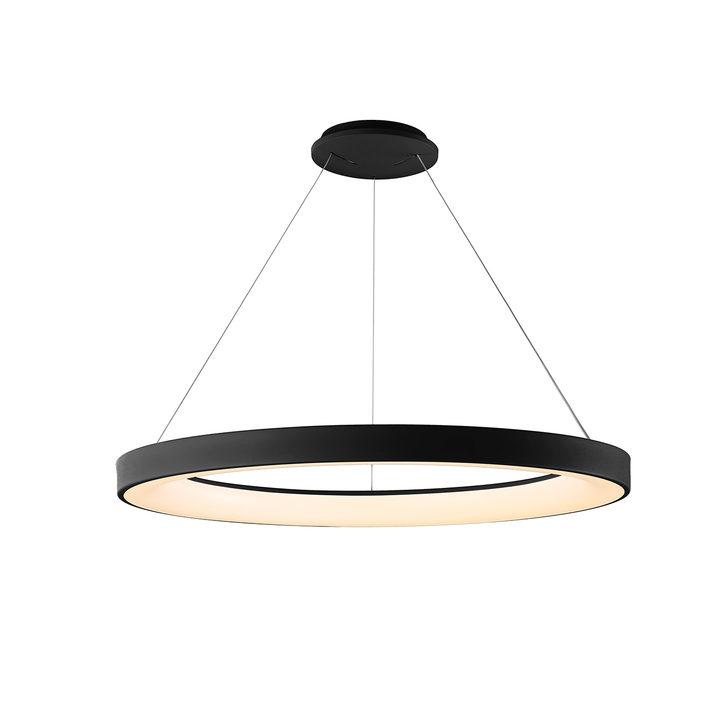 Mantra Niseko II Extra Large 90cm LED Black Ring Pendant Complete With Remote Control & App - 2700K-6000K Tuneable