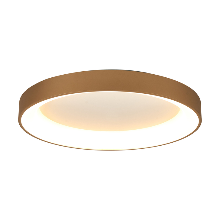 Mantra Niseko II Large 65cm LED Gold Flush Ring Ceiling Light Complete With Remote Control & App - 2700K-6000K Tuneable