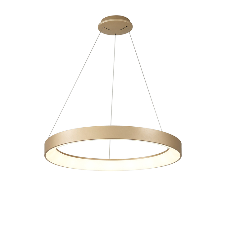 Mantra Niseko II Large 65cm LED Gold Ring Pendant Complete With Remote Control & App - 2700K-6000K Tuneable