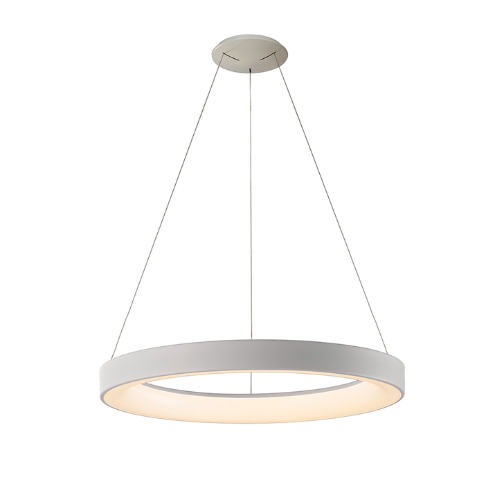 Mantra Niseko II Large 65cm LED White Ring Pendant Complete With Remote Control & App - 2700K-6000K Tuneable