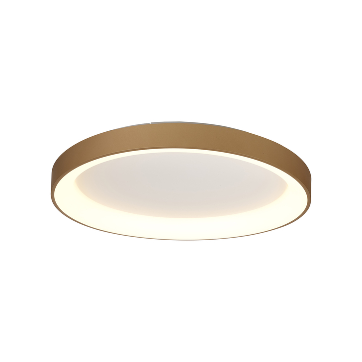 Mantra Niseko II Large 78cm LED Gold Flush Ring Ceiling Light Complete With Remote Control & App - 2700K-6000K Tuneable