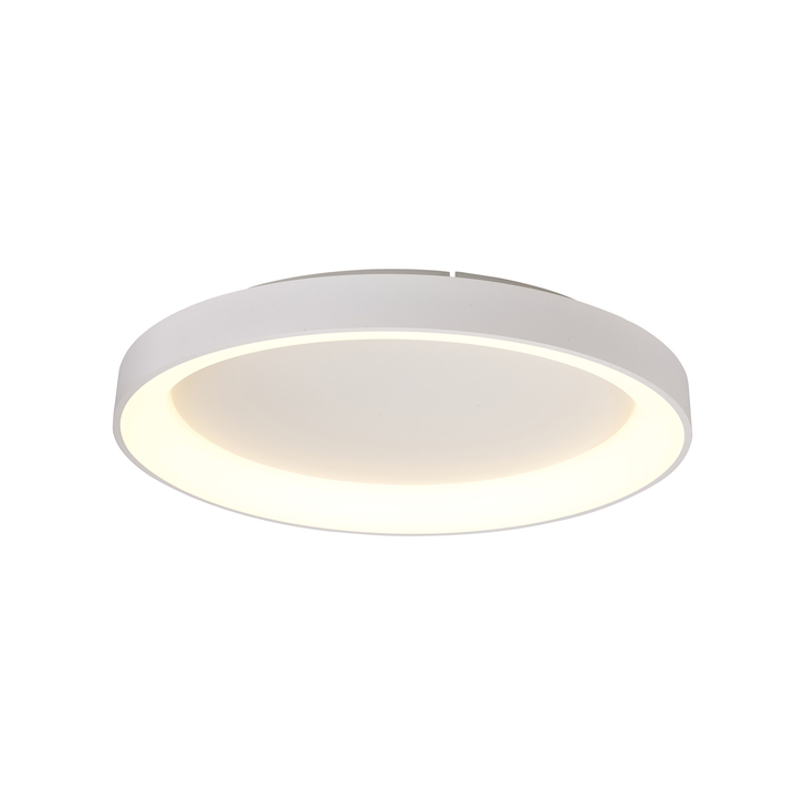 Mantra Niseko II Large 78cm LED White Flush Ring Ceiling Light Complete With Remote Control & App - 2700K-6000K Tuneable