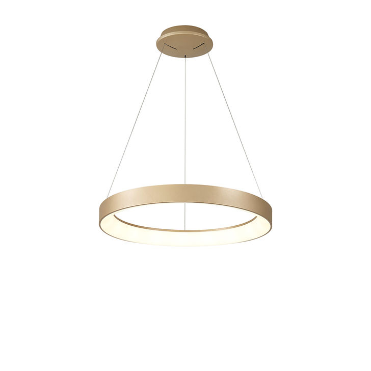 Mantra Niseko II Medium 50cm LED Gold Ring Pendant Complete With Remote Control & App - 2700K-6000K Tuneable