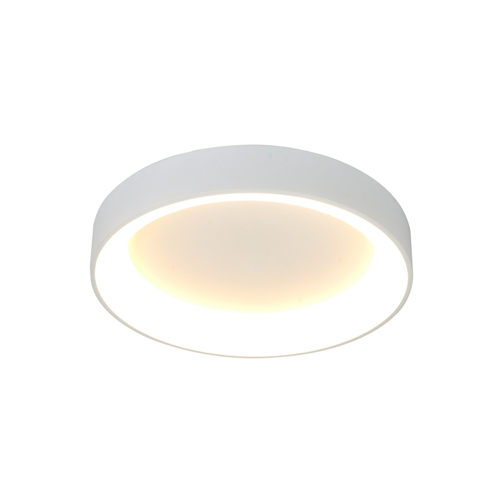 Mantra Niseko II Medium 50cm LED White Flush Ring Ceiling Light Complete With Remote Control & App - 2700K-6000K Tuneable