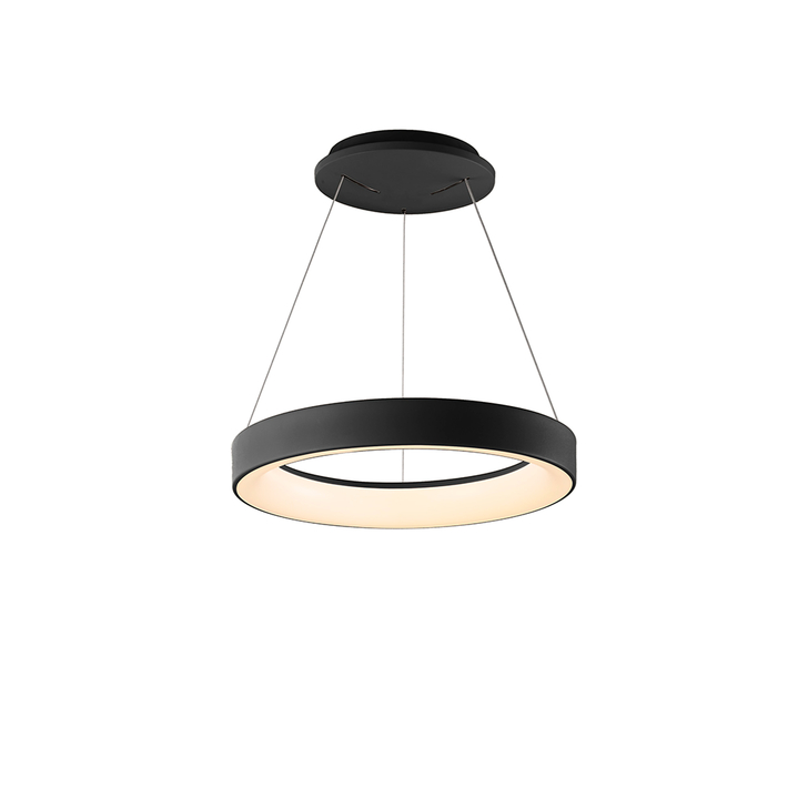 Mantra Niseko II Small 38cm LED Black Ring Pendant Complete With Remote Control & App - 2700K-6000K Tuneable