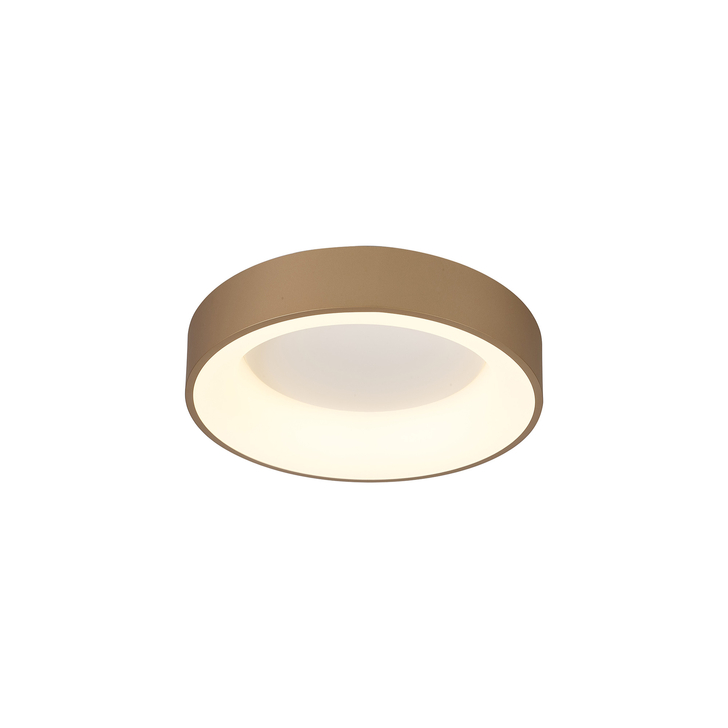 Mantra Niseko II Small 38cm LED Gold Flush Ring Ceiling Light Complete With Remote Control & App - 2700K-6000K Tuneable