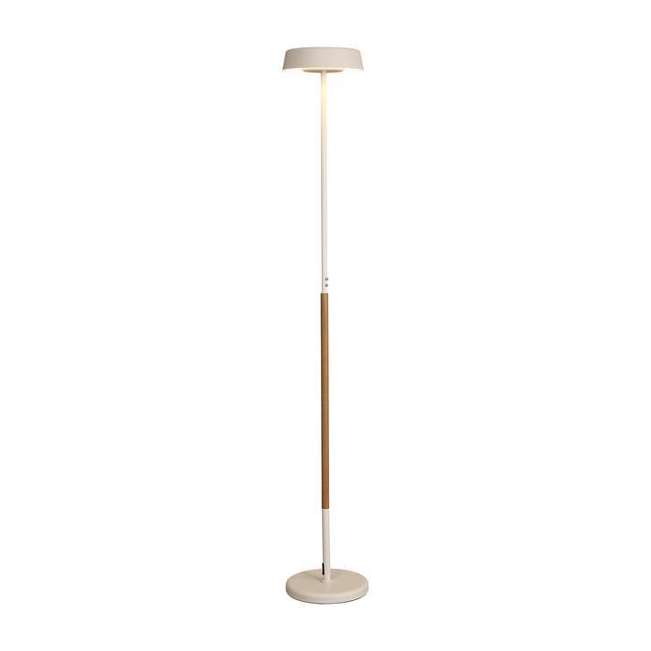 Mantra Noa II White/Wood Downlight Led Floor Lamp - 3000K