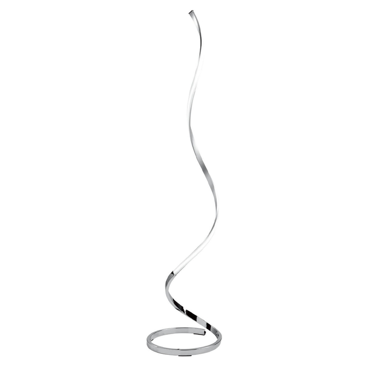 Mantra Nur Silver/Frosted Spiral Dimmable Led Floor Lamp - 3000K