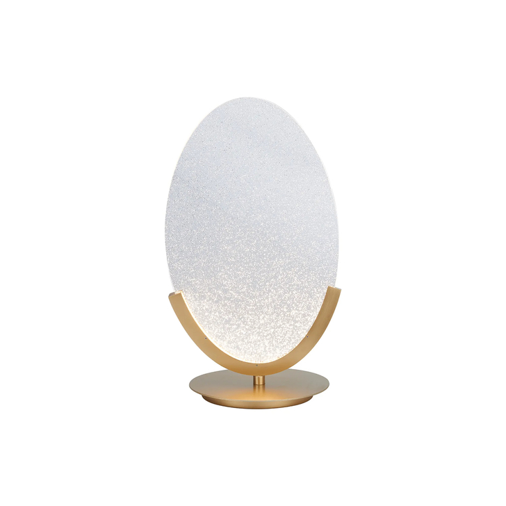 Mantra Oasis 24.5 x 44cm Table Lamp Gold With Unique Acrylic Lens: 12W LED: 3000K: Dimmable