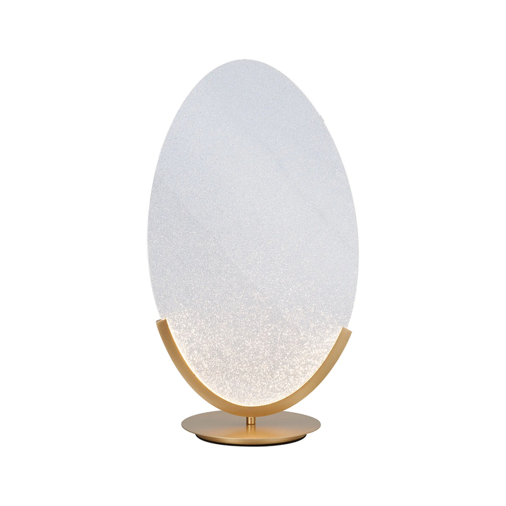 Mantra Oasis 39 x 67cm Table Lamp Gold With Unique Acrylic Lens: 15W LED: 3000K: Dimmable