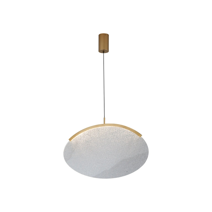 Mantra Oasis 63.5cm Single Pendant Gold With Unique Acrylic Lens: 15W LED: 3000K: Triac Dimmable
