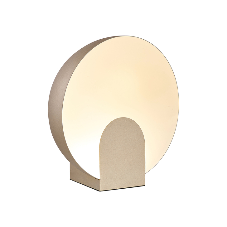 Mantra Oculo Satin Gold Round Large Led Table Lamp - 3000K