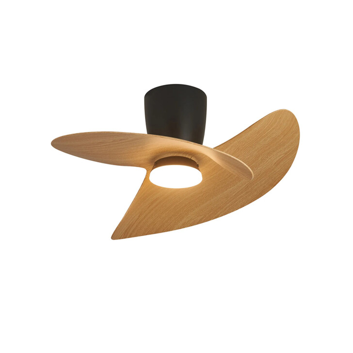 Mantra Ona Black And Wood Led Ceiling Fan Light Complete With Remote - 3000-5000K