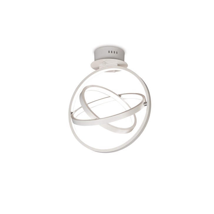 Mantra Orbital White Semi Flush LED Ceiling Light, 3000K - Ex Display