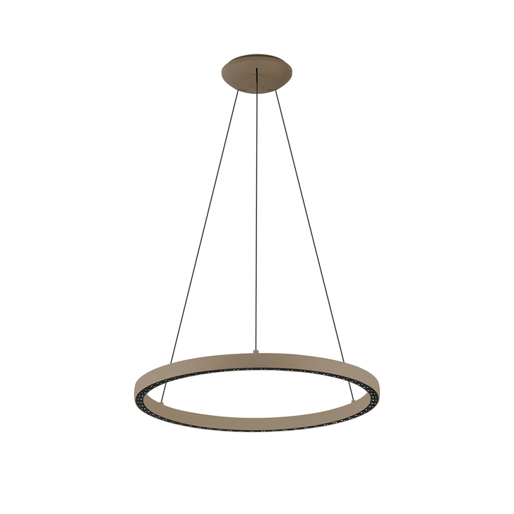 Mantra Riumar 62cm Brown Led Ring Pendant Light - 3 Way Relay - 3000K