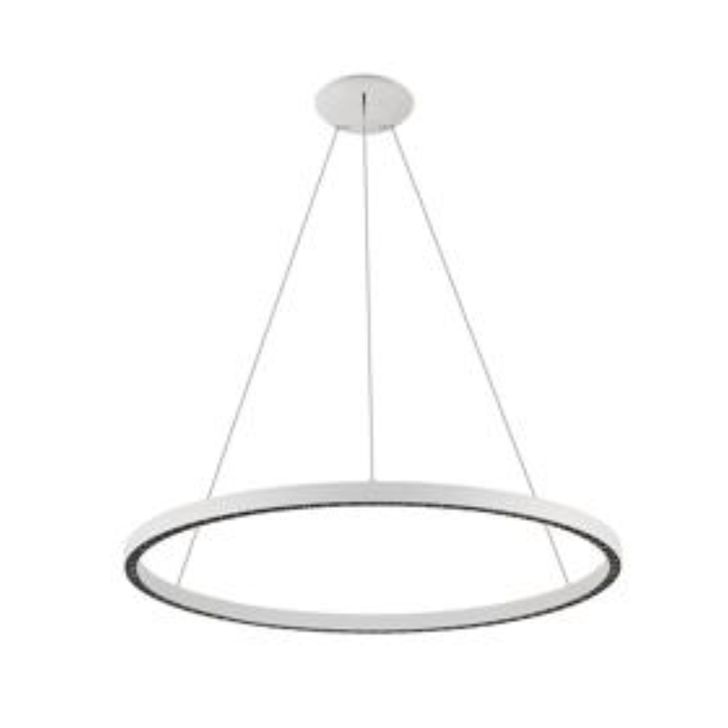 Mantra Riumar 92cm White Led Ring Pendant Light - 3 Way Relay - 3000K