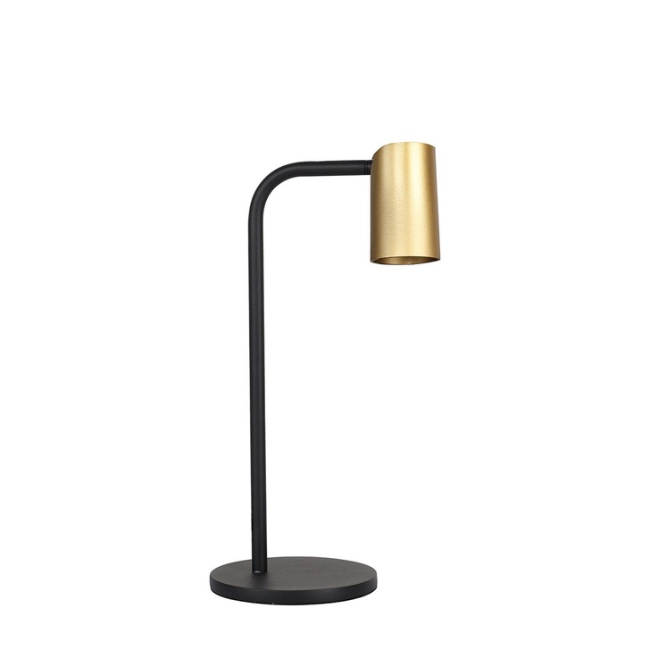 Mantra Sal Matt Black/Satin Gold Adjustable Desk Lamp